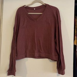 SHEIN waffle knit top